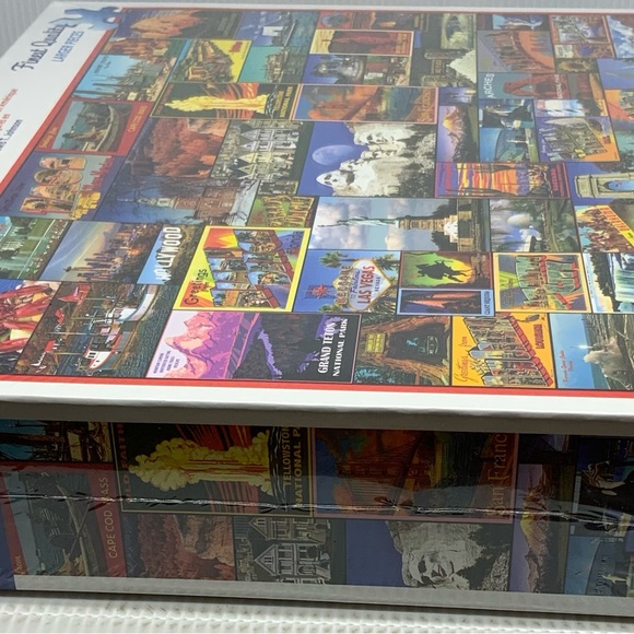 New 1000 pc White Mountain Jigsaw Puzzle BEST PLACES IN AMERICA - Picture 3 of 3